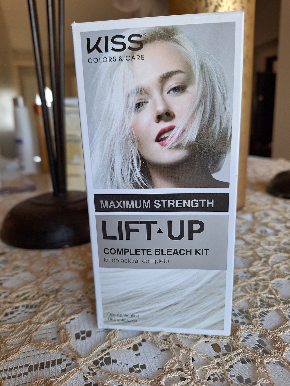 KISS Lift-Up Complete Bleach Kit — Maximum Strength White Hair Bleach